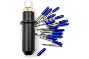 WOLOVO 15pcs 60 Degree Mimaki Cutting Plotter Vinyl Cutter Blades + Mimaki Holder Housing