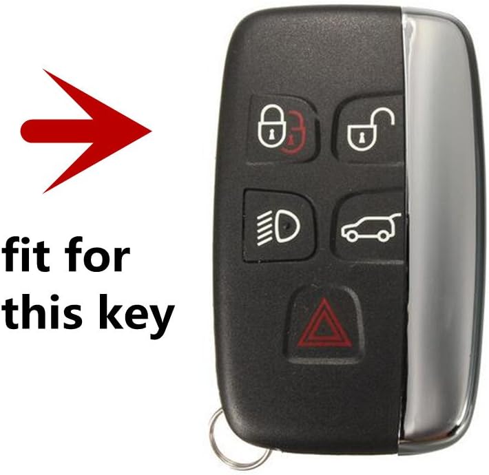 Happyit Leather Key Cover Cases for Land Rover RANGE ROVER SPORT Evoque Freelander 2 DISCOVER Discovery 5 Buttons Smart Keys - Image 3