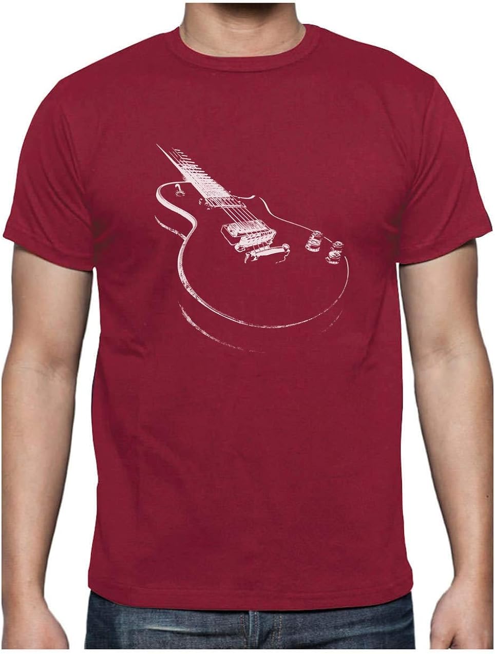 T-Shirt Guitariste Rock - Design Vintage, Pour Musiciens Et Fans De Guitare, Cadeau Idéal Homme Femme