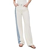 rag & bone Women's Featherweight Logan Mid-Rise Wide Leg Jeans