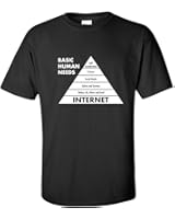 Basic Human Needs Internet Computer Sarcastic Humor Mens Very Funny T-Shirt