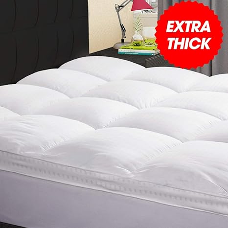 Amazon Com Karrism Extra Thick Mattress Topper Queen Cooling