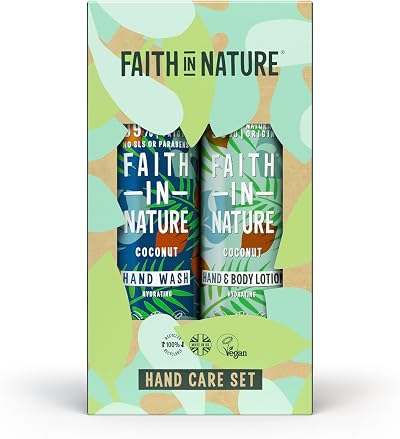 Faith In Nature Coconut Hand Care Gift Set 2x400ml Vegan Cruelty Free