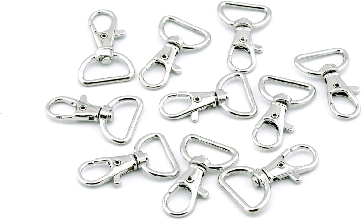 10 Stück Karabinerhaken Mit Drehgelenk - Vielseitige Metallclips Für Schlüssel & Mehr