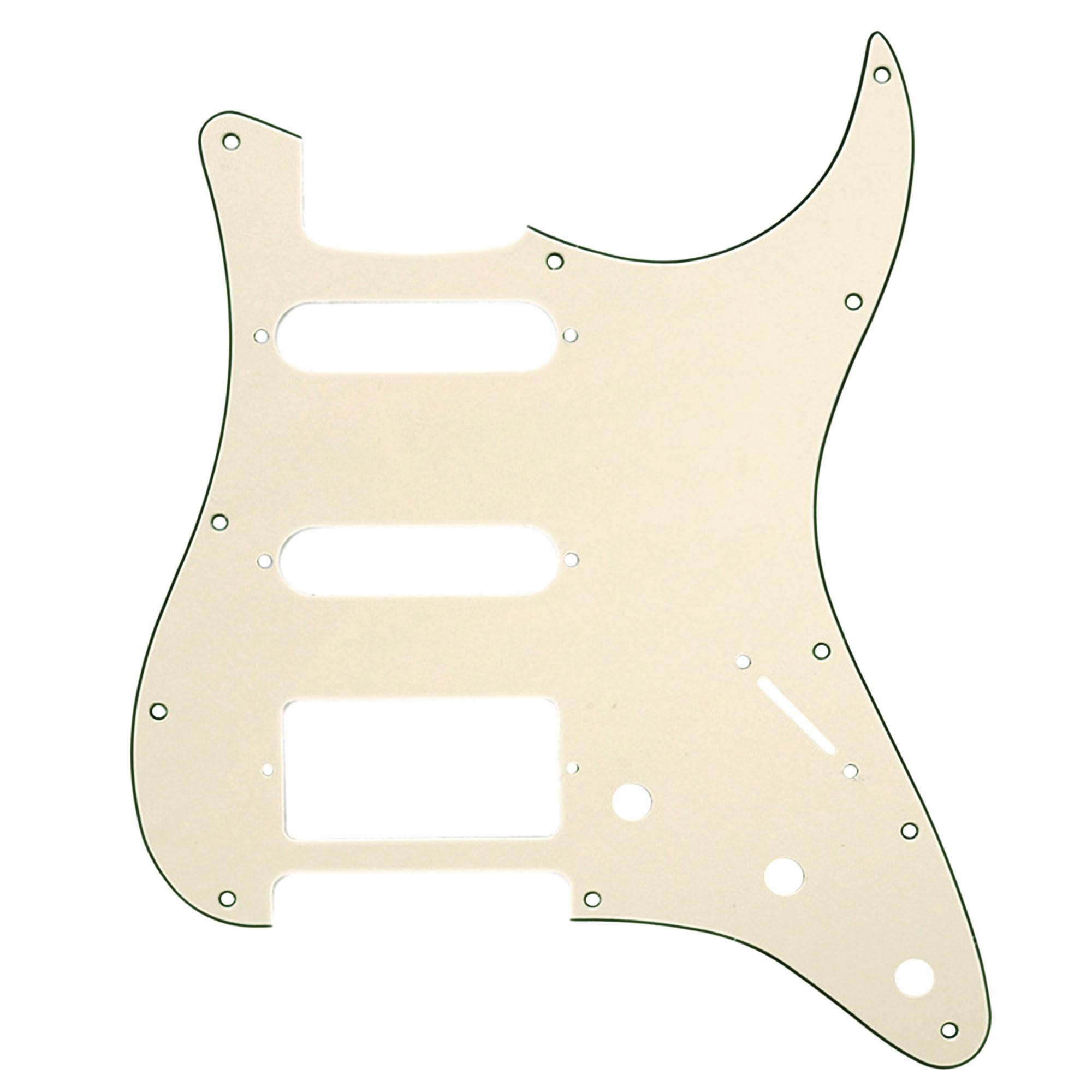 Musiclily HSS 11 Hole Guitar Strat Pickguard for Fender USA/Mexican Made Standard Stratocaster Modern Style,3Ply Cream โ image 1