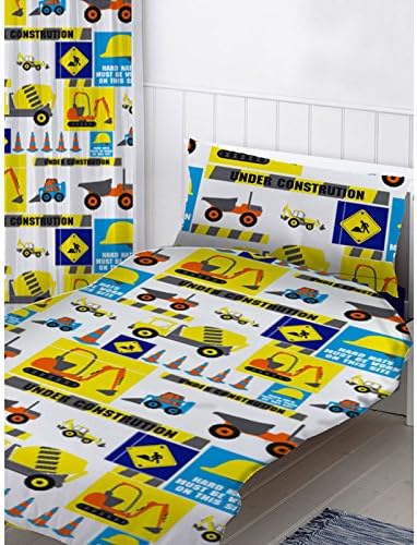 Digger Single Duvet Cover And Pillowcase Set