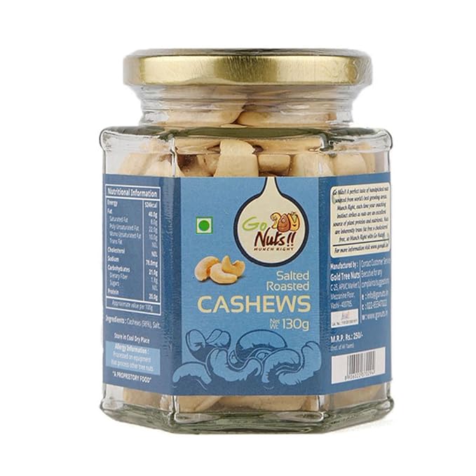 Go Nuts Salted Roasted Cashews, 130 g Amazon.in Grocery & Gourmet Foods