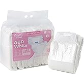 CutiePlusU Disposable Adult Diaper Heavy Absorption Dry Surface Adult Diapers All Night- White 10 Pieces (Medium 28"-38")
