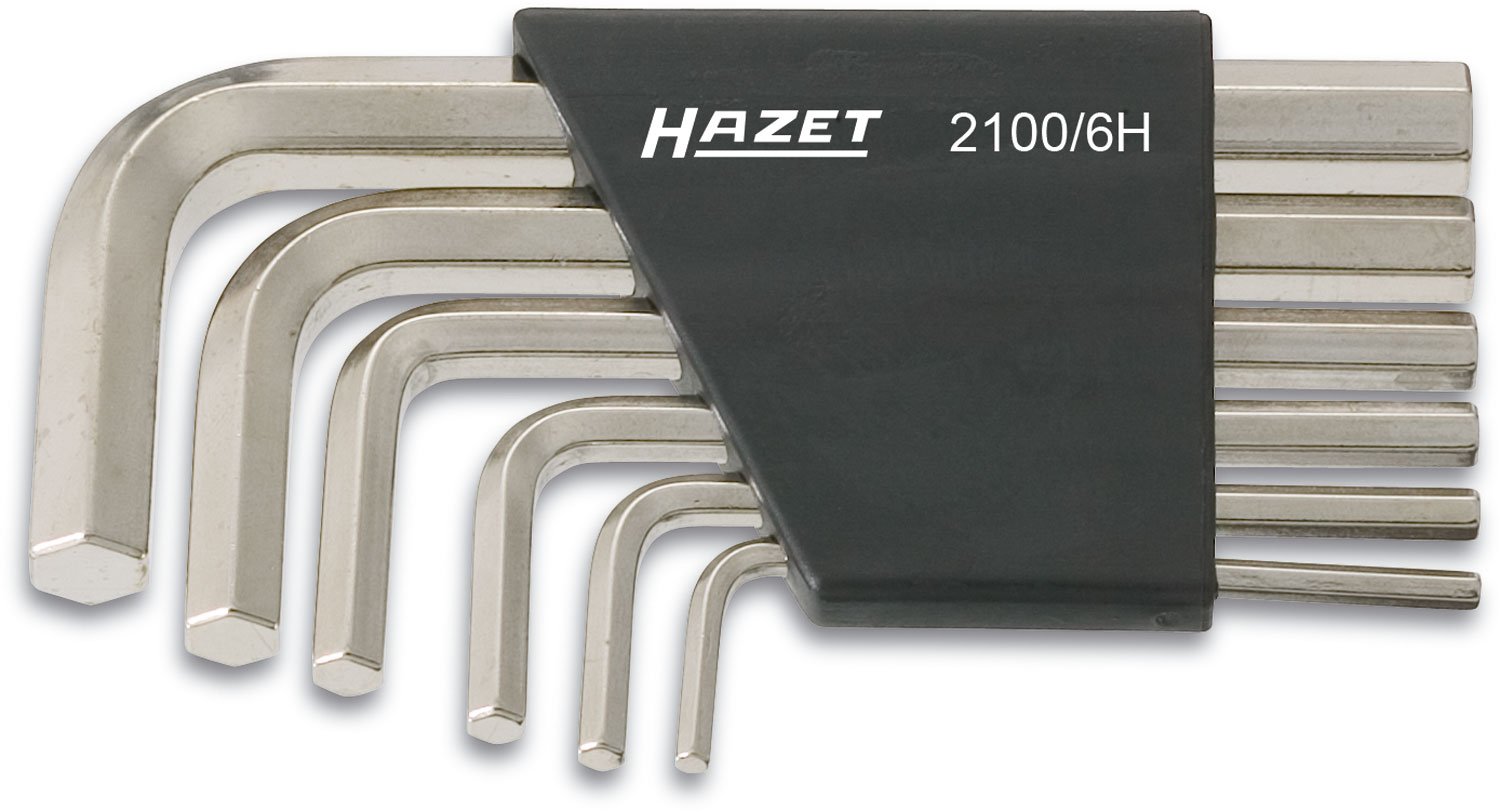 HAZET 2100/6H Hexagon Profile Offset Screwdriver Set - Nickel-Plated