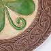 Bits and Pieces - Shamrock Garden Stone - Give The Gift of Luck - Hand Painted Outdoor Garden Décor with Intricate Celtic Knotted Border