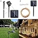 ErChen Solar Powered Copper Wire Led String Lights, 33FT 100 Leds Waterproof 8 modes Decorative Fairy Lights for Outdoor Christmas Garden Patio yard (Blue)