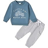 Yvowming Baby Boy Clothes Fall Clothes Truck Print Long Sleeve Pullover Tops + Pant Sets Toddler Winter Outfits