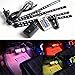 4pc. Multi-Color 7 Color LED Interior Underdash Lighting Kit, With Sound Active Function and Wireless Remote Control