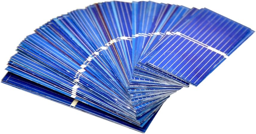 Aoshike 100pcs 05 V Micro Mini Solar Cell For Solar Panel 52 X 19mm2 X 34 Inches Polycrystalline Silicon Photovoltaic Solar Cells Sun Power For Diy