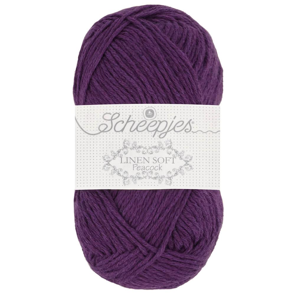 Scheepjes Linen Soft Yarn 50g - 602 Purple, Luxury Knitting and Crochet Yarn