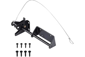 Heavy Duty Automatic Gate Latch with Gate Latch Cable Pull, Slide Bolt Gate Lock Door Latches Hardware with Screws for Wooden