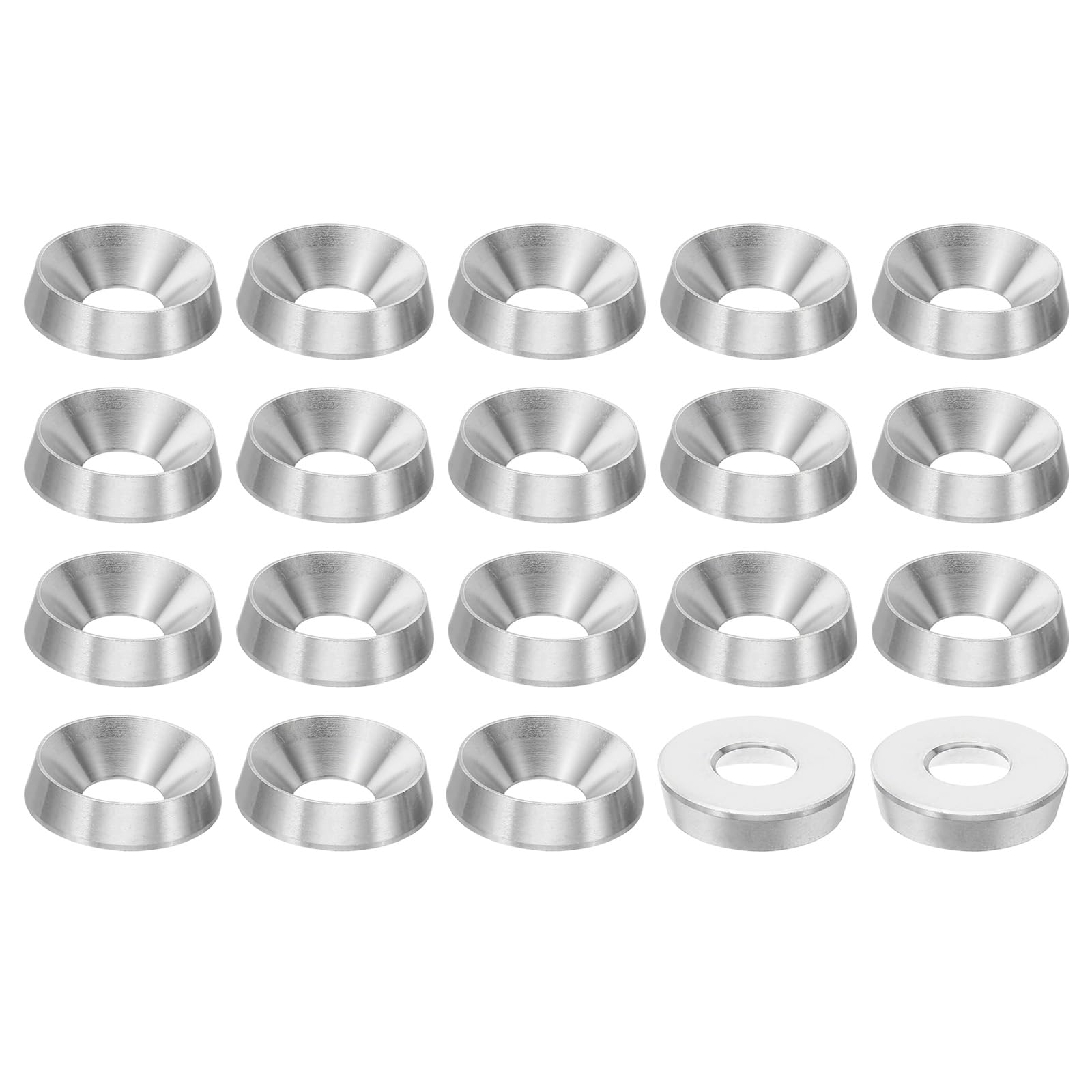 PATIKIL M8 Finish Countersunk Washer, 20pcs 20mm Dia. 5mm Tall Solid 304 Stainless Steel CNC Finish Cup Washer Screw Head Gasket for Industrial Construction — image 1