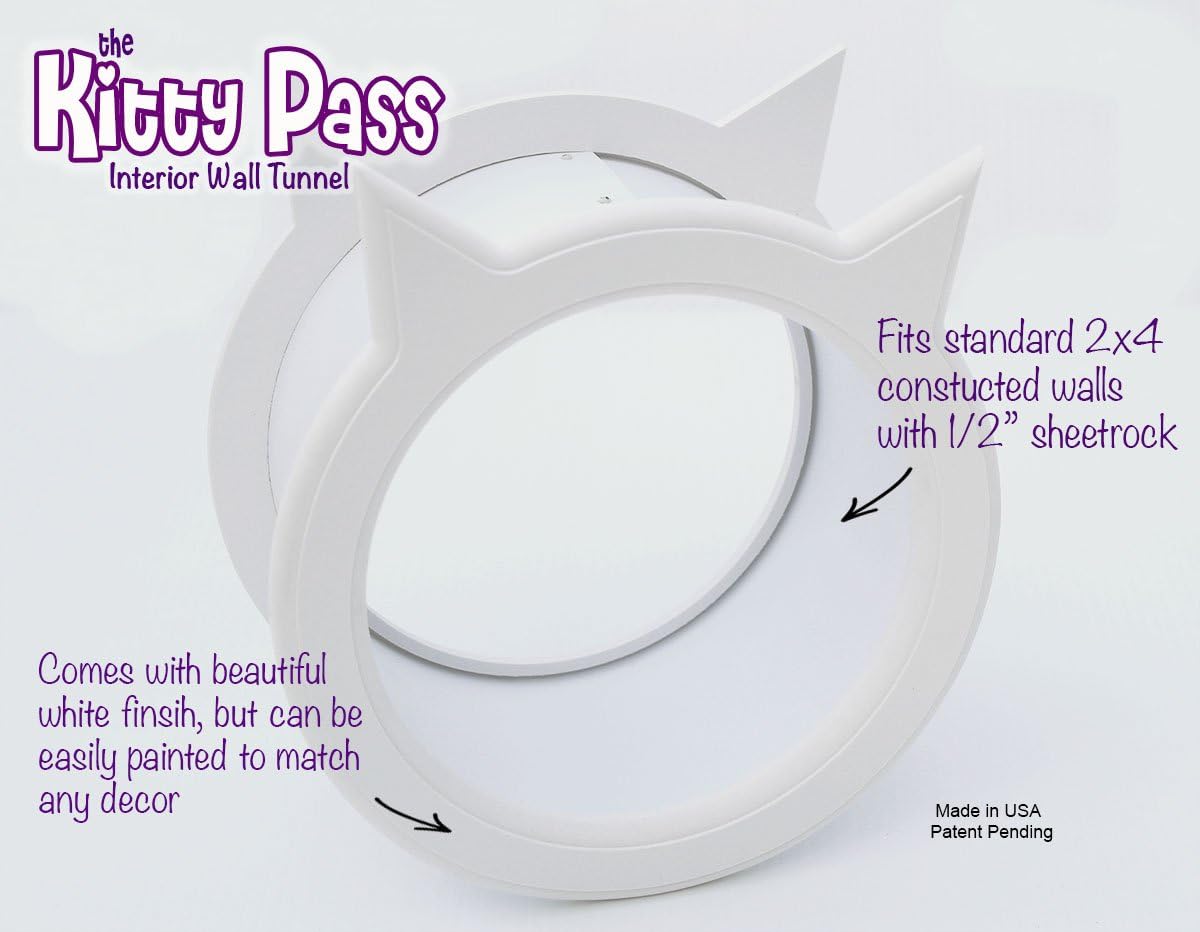 The Kitty Pass Wall Entry cat Door, Cat Door Tunnel, Cat Wall Door Pet Door Hidden Litter Box.n : Pet Supplies