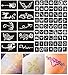 Airbrush Glitter Henna Tattoo Stencil Kit,Temporary Tattoo Template Body Art Drawing Stencil,Small Cute Flower Butterfly Cartoon Design for Children, Teenagers & Adults