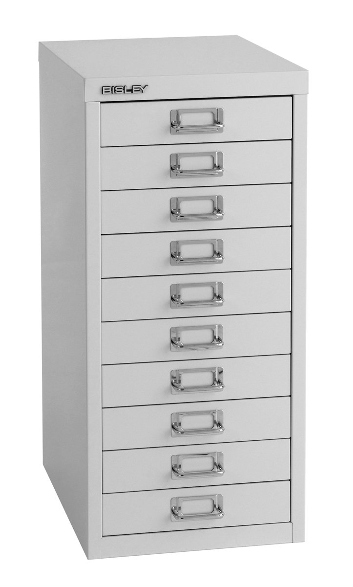 Office Hippo Home Office Bisley 29 Series MultiDrawer, 10 Drawers - Goose Grey