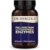 Dr. Mercola Full Spectrum Enzymes - 22 Different Enzymes - Supports Digestive & Immune Health - Helps Digest Carbohydrates, Fats, Proteins & Fiber - Non-GMO, Gluten-Free & Soy-Free - 90 Capsules