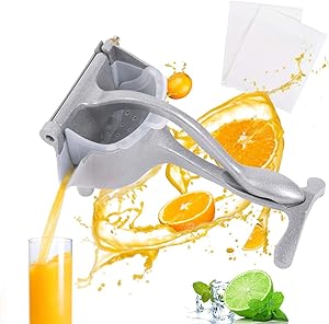 YBINYNA Manual Juicers,Stainless Steel Manual Fruit Juicer Portable Fruit Press Lemon Orange Squeezer Fruit Hand Squeezer Fruit Juicer Citrus Extractor Tool