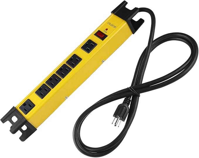 6Outlets Heavy Duty Power Strips Metal Surge Protector