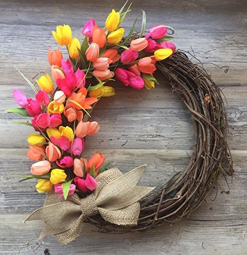 Amazon Com Stickerlovedecal 18 Tulips Door Wreath Tulips Orange