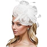 Dresyu Fascinators Hats for Women Girls Vintage Derbyhat Tea Party Hat Fancy Dress Headwear for Weddings