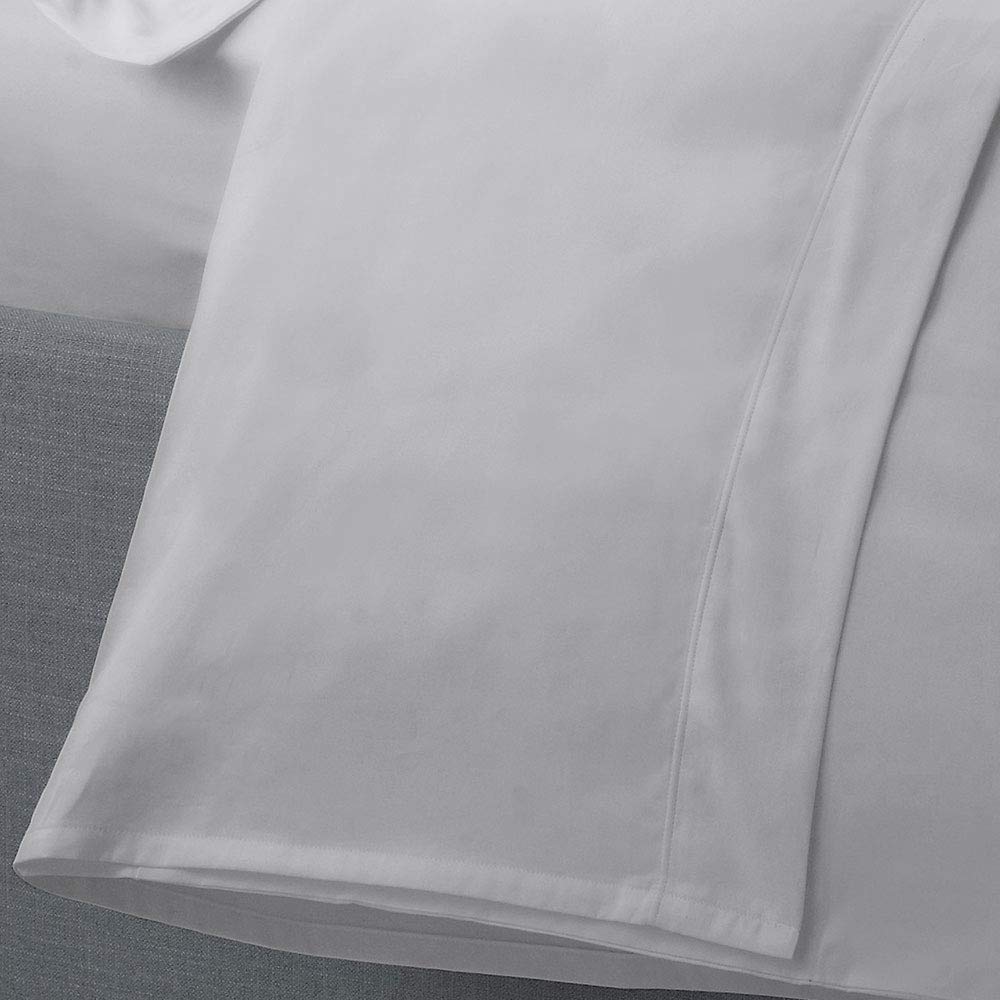 Serene Plain Dye Collection Easy Care Flat Sheet, Silver, Super King
