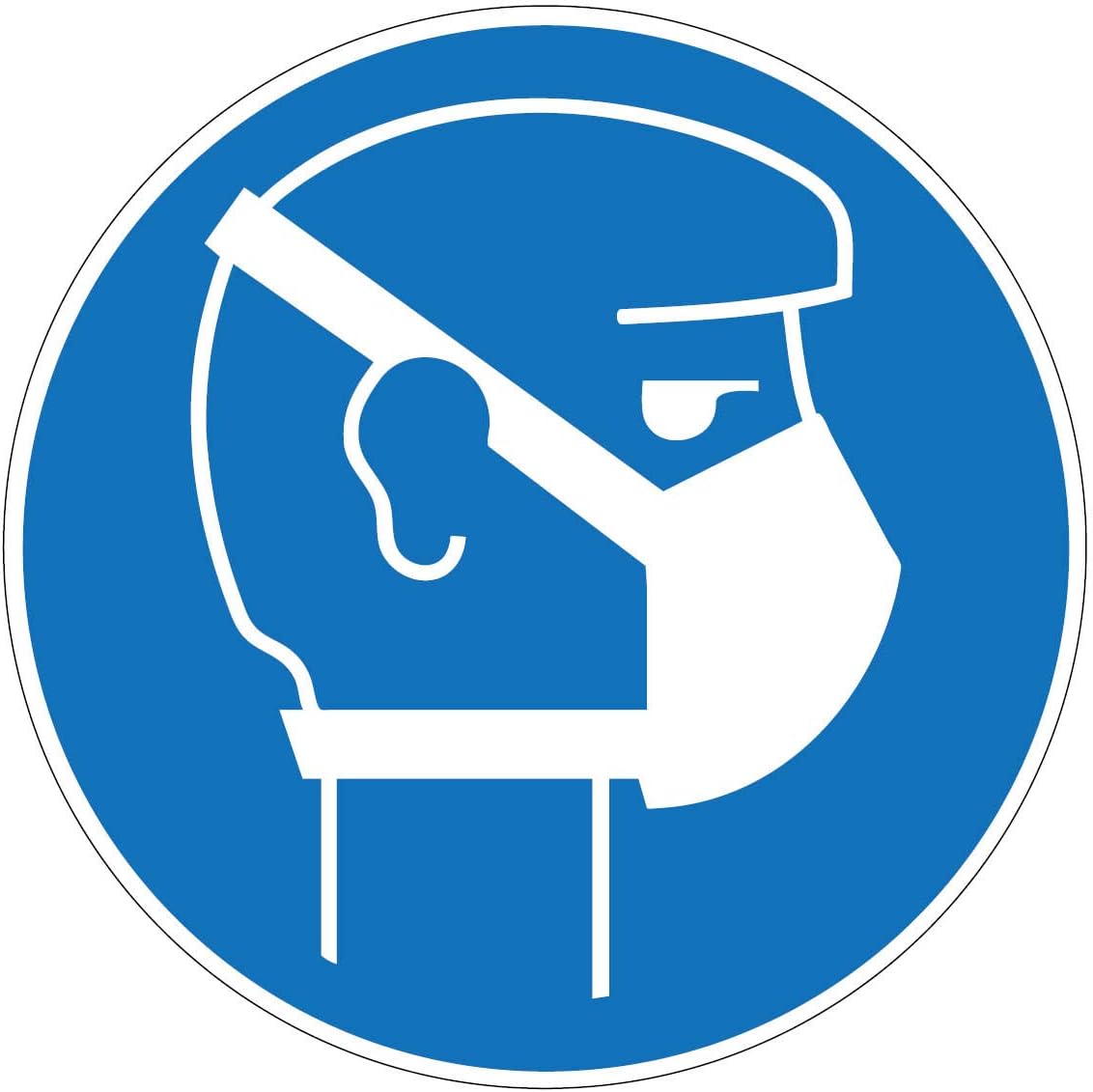 Pack Of 10 Stickers Respirator Mask Mandatory Sign 9 5 X 9 5 Cm Sticker Covid 19 Mouth Guard Respirator Corona Amazon Co Uk Diy Tools