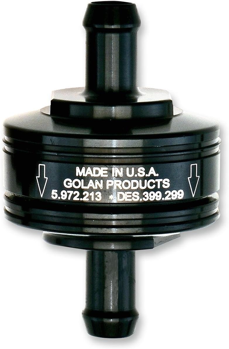 Golan Inc 70-312G-BLACK Peak Flow Super Mini Fuel Filter - 5/16in. - Black