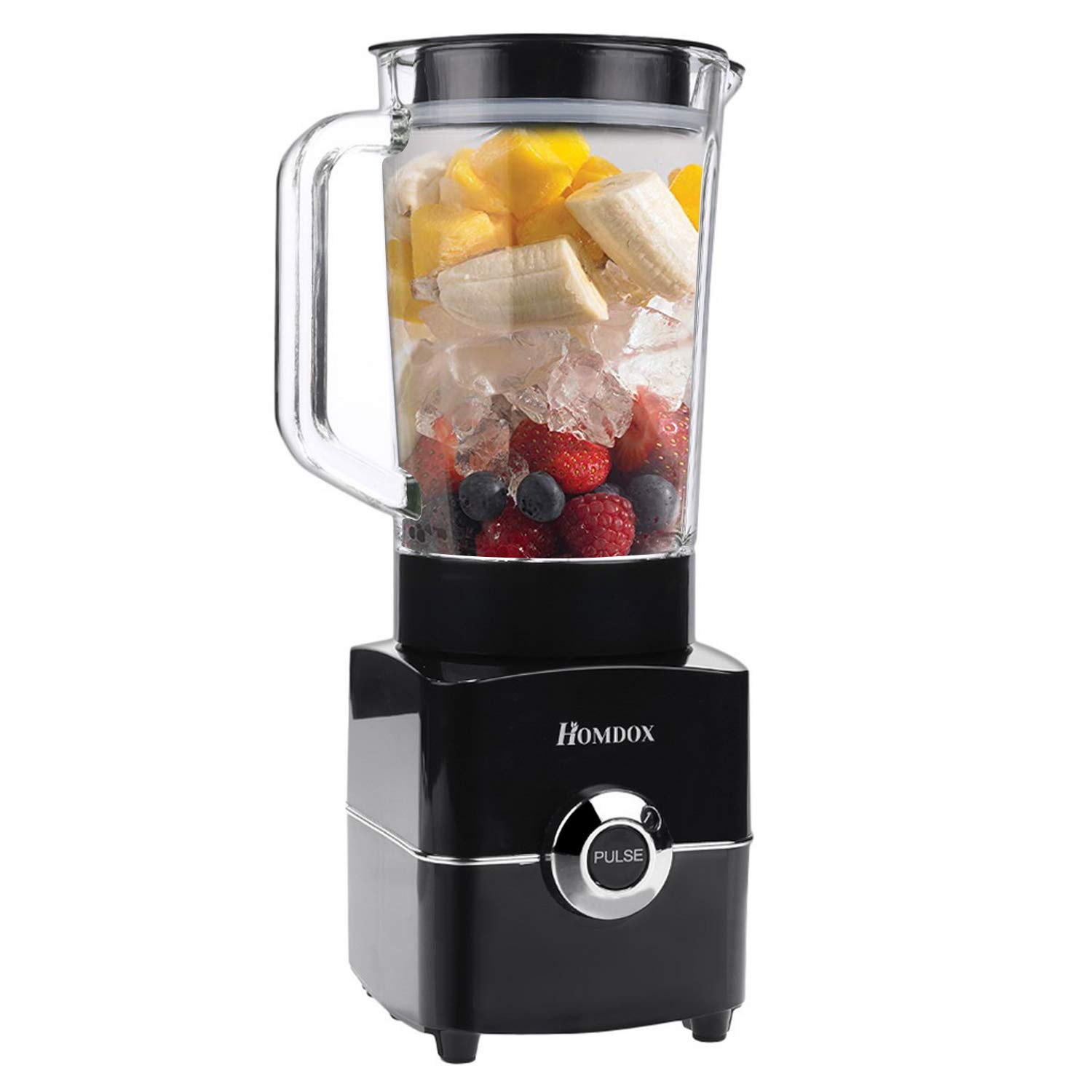 Hopekings Plus Glass Jug Blender Machine High Speed, Mixer Food and Smoothie Maker Powerful 500W