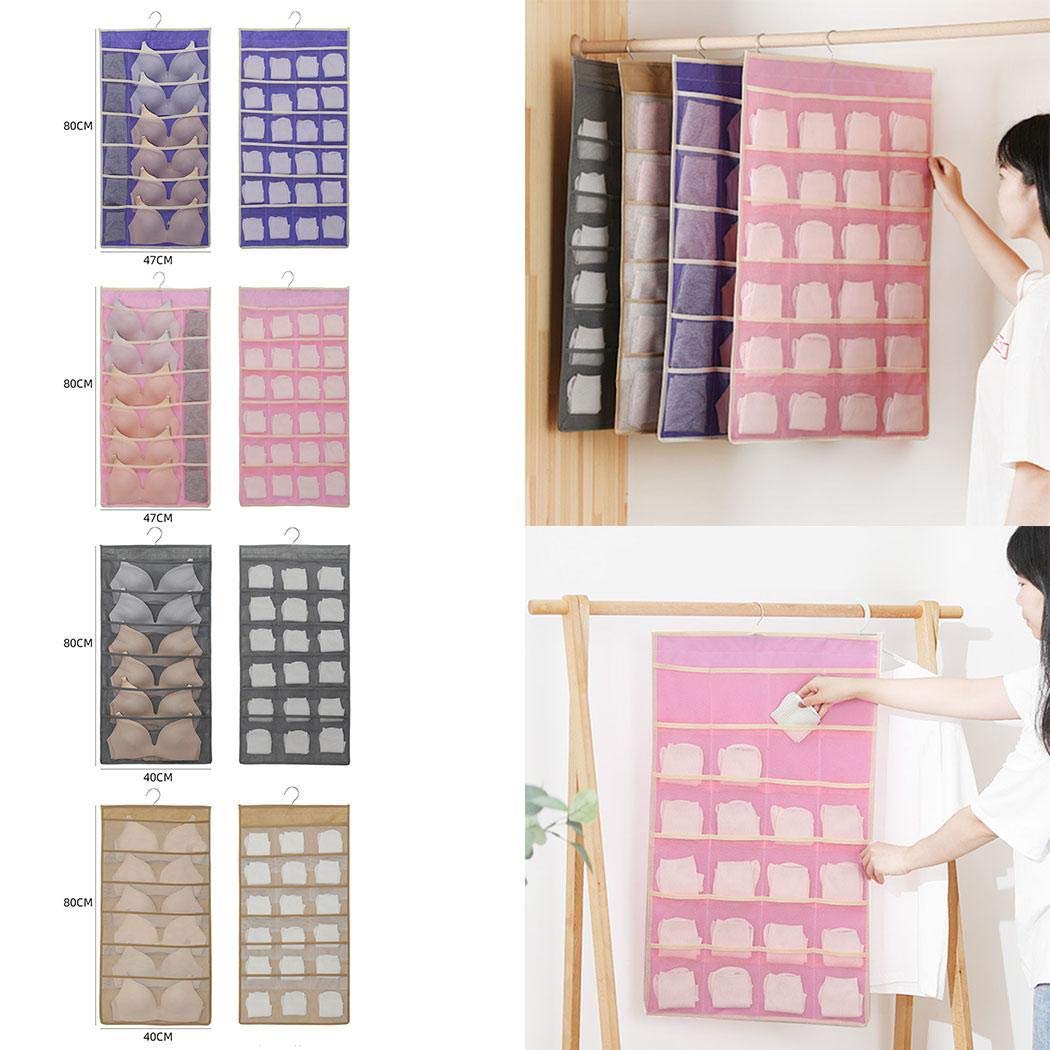 Eeilyin Underwear Finishing Bag Hanging Double-Sides Hanging Bag Space Saver Bags