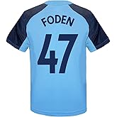 Manchester City Football Club Official Gift Boys Poly Training Kit T-Shirt