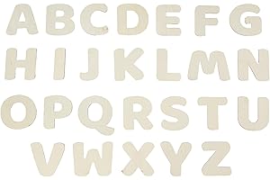 XHQSULSCLAC 140 Pieces Wooden Letters 5 Inch Crafts Unfinished Wooden Letters Small Wood Letters DIY Painting Art Home Decor Kids Spelling Learning