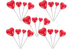 Generic 20Pcs Gold Heart Shaped Cake Topper Picks for Valentine'S Day Wedding Party Cake Decor