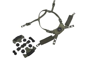 SPYMINNPOO Adjustable Helmet Dial Suspension System with Sponge Pad Chin Strap Compatible with Fast MICH Wendy Helmet