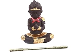 GANAZONO Mini Wukong Sandstone Statue with Weighted Base for Aquarium and Zen Garden Gongfu Tea Pet Sculpture