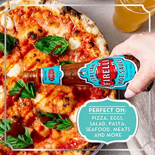 FIRELLI ITALIAN HOT SAUCE | 5OZ BOTTLE (PACK OF 1) | PERFECT KICK FOR PIZZA, RAMEN, EGGS | GREAT BALANCED FLAVOR, GLUTEN FREE, KETO, ALL NATURAL, MADE IN ITALY WITH CALABRIAN CHILI PEPPERS