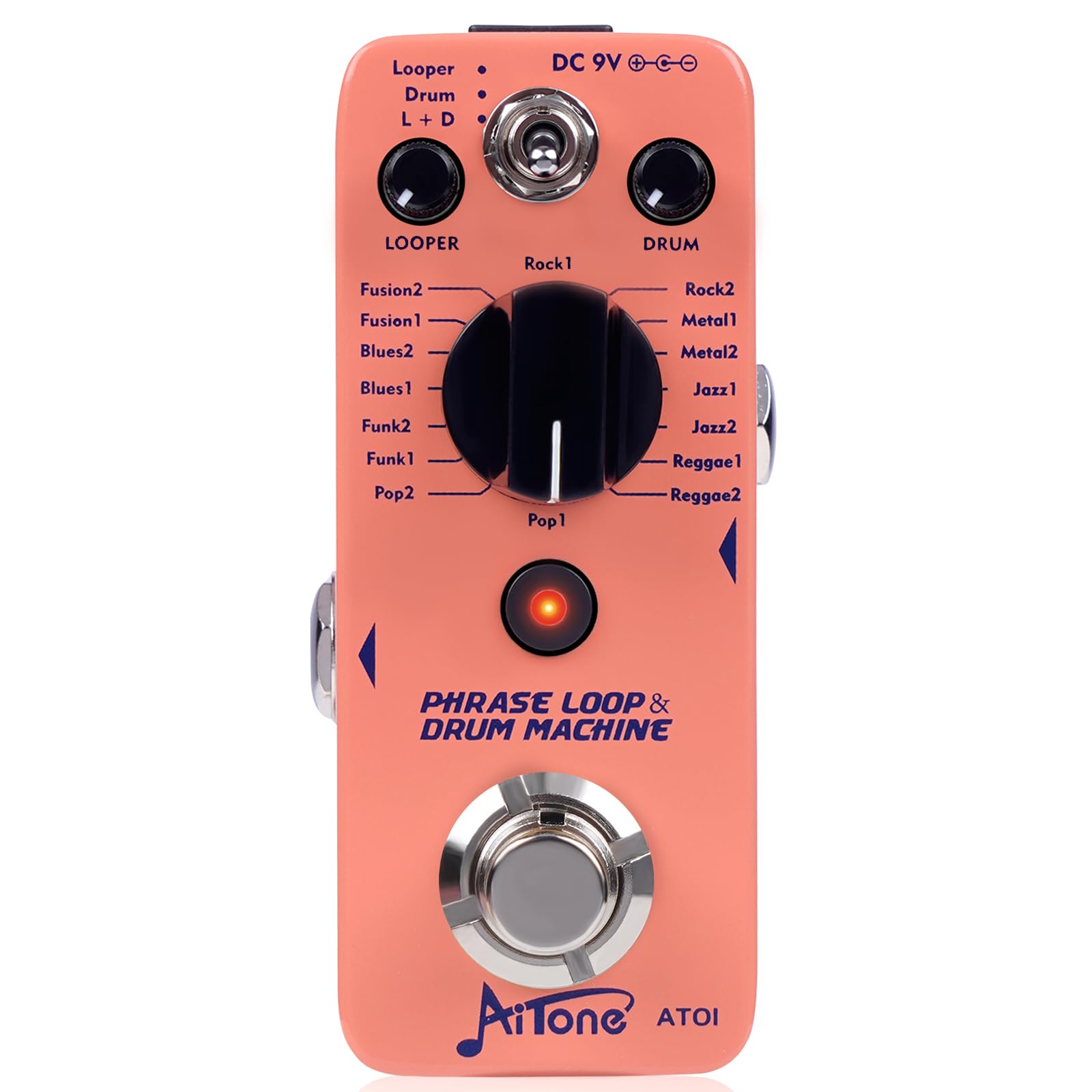 AITONE Looper Pedal with Drum Machine 2 in 1 Loop