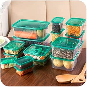 17pcs Set Frutas Frescas refrigerador Caja de almacenamiento Caja de