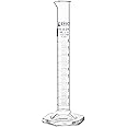 EISCO Graduated Cylinder, 10ml - Class A Tolerance ±0.10ml - Hexagonal Base - Blue Graduations - Borosilicate 3.3 Glass