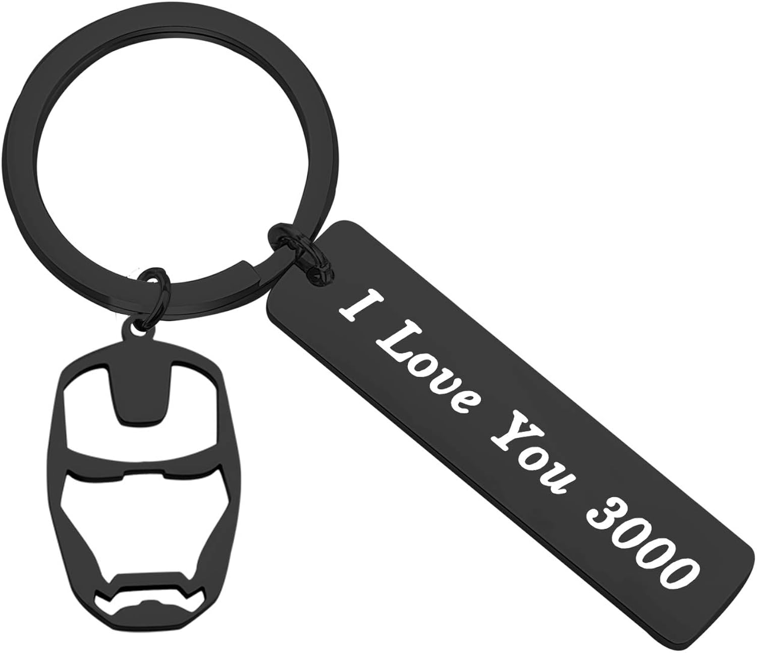 I Love You 3000 Keychain Inspire Gift Fan Gift for Wife Girlfriend, Boyfriend, Husband Gift (3000 Keychain BK)