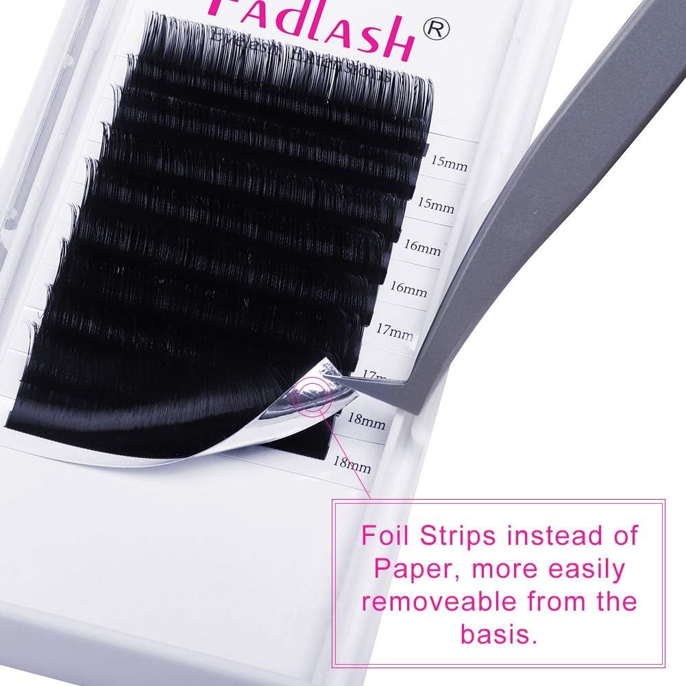 Eyelash Extensions 0.07mm C Curl Mix 15-20mm FADLASH Classic Lash Extensions 1:1 Individual Classic Eyelashes Black Matte Single Lashes Extension Professional - Image 5