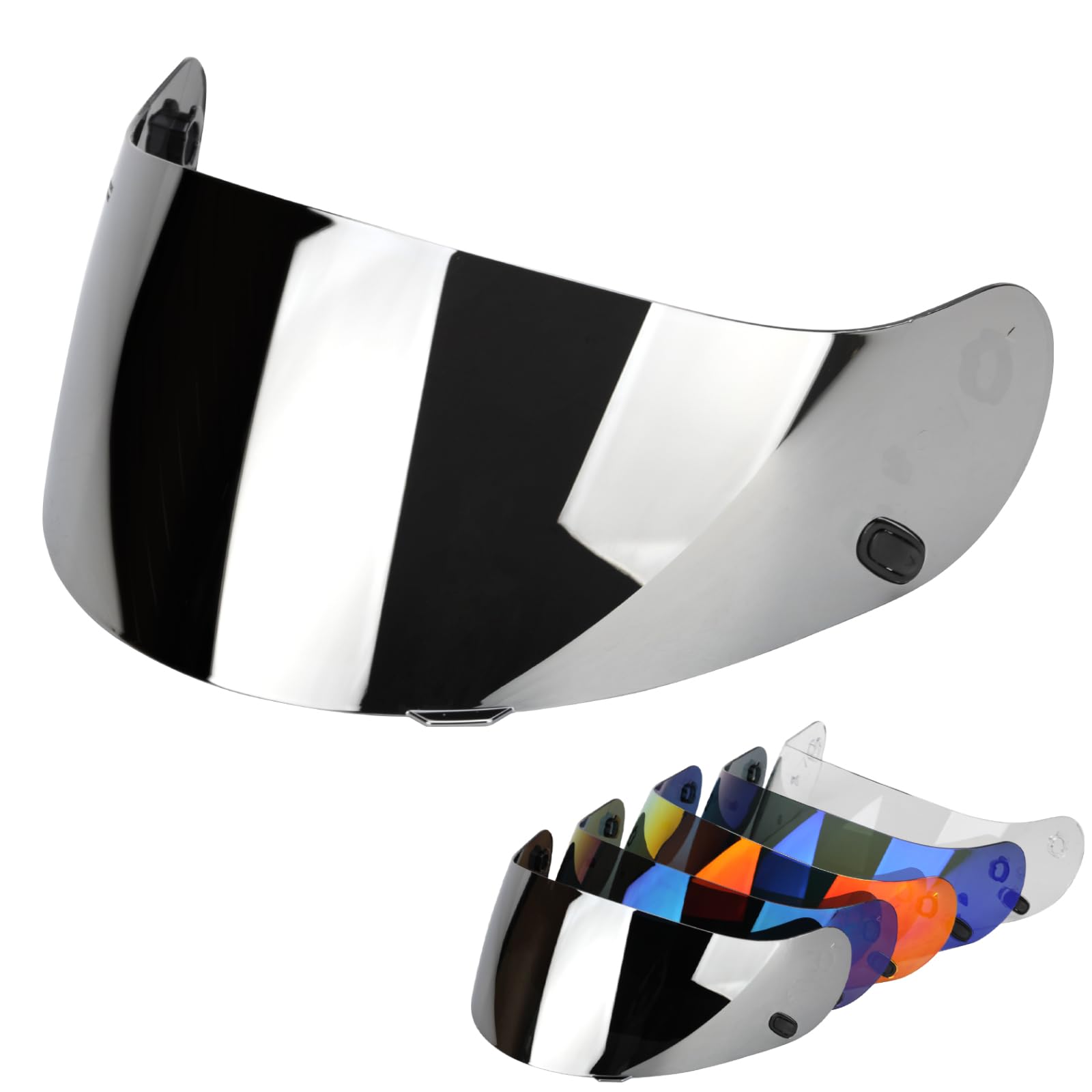 Photo 1 of RIDLOG CL-17 Visor HJ-09 Face Shield CS-R3 Motorcycle Helmet Visor for FS-15 IS-16 FG-15 AC-12 Assault/Rapid/Stream, CL-16 Face Shield for CL-15 CL-16 CL-17 CL-SP CS-R1 CS-R2 CS-R3 FS-10 (Silver)