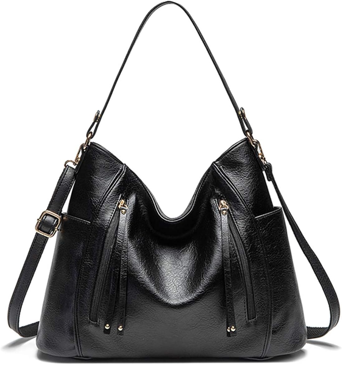 black purse crossbody leather
