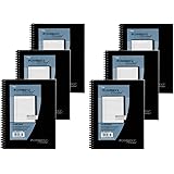 Mead Cambridge Wirebound Business Notebook, Legal Rule, 6 5/8 x 9 1/2 Inches, 1 Subject, White, 80 Sheets per Pad (06672) Pack Of 6