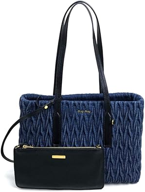 Amazon ミュウミュウ Miumiu マテラッセ ギャザー ポーチ付き トートバッグ 2wayバッグ ショルダーバッグ デニム レザー レディース 中古 Miumiu ミュウミュウ ショルダーバッグ Amazon ミュウミュウ Miumiu マテラッセ ギャザー ポーチ付き トートバッグ 2wayバッグ ショルダーバッグ デニム レザー レディース 中古 Miumiu ミュウミュウ ショルダーバッグ