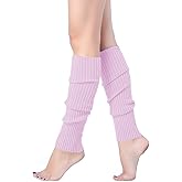 v28 Women Juniors Neon Ribbed Leg Warmers for 80s Eighty's Party Sports Yoga